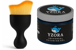 YZORA Car Cleaning Gel and Vent Brush Kit - Universal Dust Cleaner for car Interior, Vents, Dashboard, Keyboard - Auto Detail