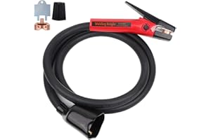 Welding Knight Heavy Duty 1000amp K4000 Carbon Arc Gouging Torch with 7ft cable, Red Handle