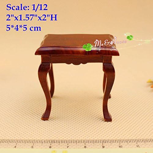 1:12 Scale Dollhouse Miniature End Table Side Stand Living Room Wood Furniture