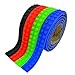Toy Block Tape For Building Blocks, Lego And Nimuno Compatible Loops Tape, With 3M Self Adhesive Strips, 9.8 Feet (3 Roll, Blue,Green,Red)