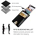 Wallets for Men with Money Clip-Mens Wallets-EGRD Slim Genuine Leather Front Pocket Wallets Credit Card Holder Sleeve-RFID Blocking(Leather Wallet Black)
