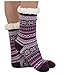 Snoozies Womens Sherpa Lined Knit Festive Winter Fleece Slipper Socks Size 5-10, Purple