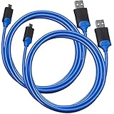 AmazonBasics PlayStation 4 Controller Charging Cable - 2 Pack