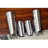 Medieval Steel Arm Guards and Leg Guards Set Vambraces Leg Greaves Armor