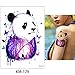 8 Sheets Colorful Fish Panda Owl Temporary Tattoo Sticker Waterproof Long Last Fake Tattoo for Kids Women