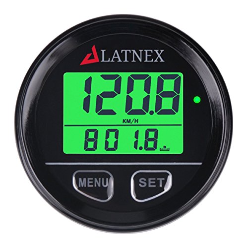 LATNEX Universal Digital GPS Speedometer Waterproof & Back-light. Displays Speed(MPH/KMH), Distance Traveled and Time - Suitable for ATV UTV-MARINE-Boats-Motorcycle- Automobile Motor Vehicle Bikes.