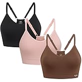 Ryka Sports Bra, Cami Yoga, Athletic Sostén Deportivo, Ashley Seamless v-Neck, 3 Pack
