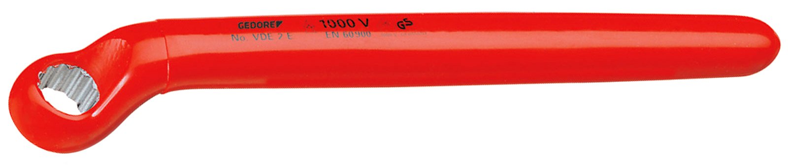 Gedore VDE2E24 24 mm Deep Offset VDE Single Ended Ring Spanner - Red