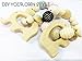 Bettewoo 11pcs Natural Wooden Baby Teether Toys DIY Jelwery Padents Charm