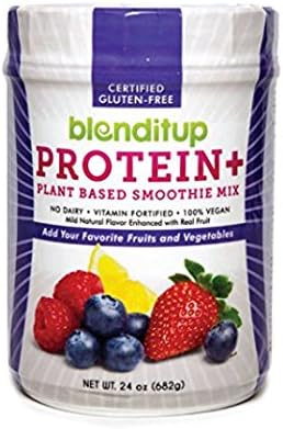 Berry Protein Powder Vegan Smoothie Mix With Berries (Strawberry, Raspberry, Blueberry) Gluten Free, GMO Free, Dairy Free - Nutritional Supplement - Nature Made - Kosher Food - 24 Oz by BlendItUp