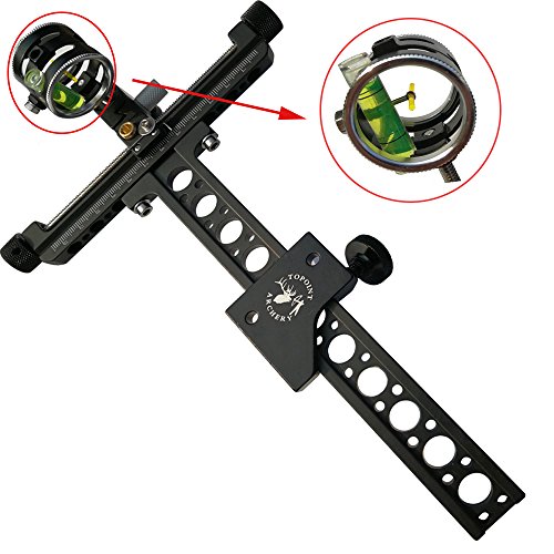 Archery Target Compound Bow Sight Single Pin Bow Sight with 4X Lens
