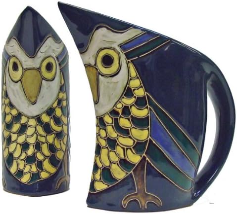 Mara Ceramic Stoneware 32 Oz. Owl Curved Pitcher