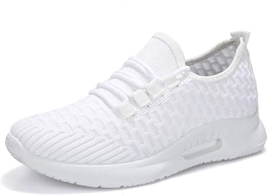 white knitted trainers womens