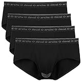 David Archy Men's 4 Pack Micro Modal Separate Pouch Briefs with Fly