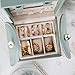 Vlando Small Travel Jewelry Box Organizer for Jewelries Necklaces Rings Earrings Necklace Sorting Storage, Aqua Green