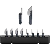 HOZO NeoSander Saw Blade Set, Turns NeoSander into Mini Reciprocating Saw, 8pcs 0.2mm Anti-Binding Blades, 4 Curved Blades for Straight Cuts &amp; 4 Jigsaw Blades for Curves, for Resin, Plastic &amp; Wood