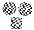 Open Wheel Indy Car Racing Checkard Flag Party 7" Plates (16) Napkins (16)