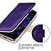 FYY Designed for Samsung Galaxy S8 Case, PU Leather Wallet Phone Case with Card Holder Flip Protective Case Cover [Kickstand Feature][Wrist Strap] for Samsung Galaxy S8 Purple