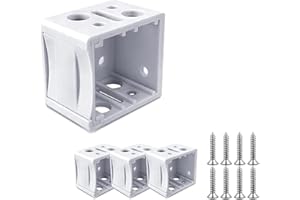 Blind Brackets, 4 PCS Plastic Bracket 1 Inch White Profile Box Mounting Bracket for Styles Curtain and Many Home Styles