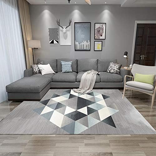 Tianqi Geometric Design Rugs Modern Triangle Carpet Contemporary Abstract Mat Modern Home Decor Multi Style (6mm Thickness) (Color : D, Size : 200X300cm)