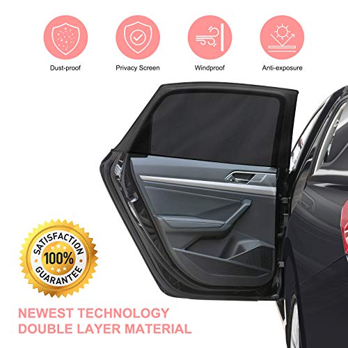 Car Sun Window Shade - Car Window Bug Screen-Window Sunshades Breathable Mesh Baby Car Rear, Protect Kids from Sun Glare… - Image 3