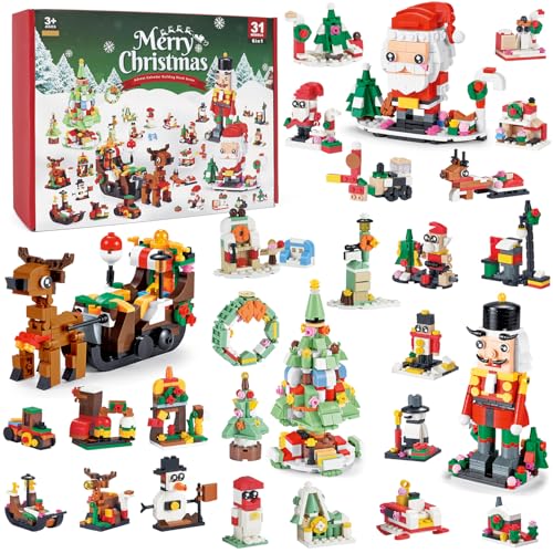 Christmas Advent Calendar 2025, 6 in 1 Building Blocks, 24 Days Countdown Calendar Toys for Kids, Building Toys, Gifts for Boys & Girls, Stocking Stuffers