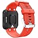 TopPerfekt Watch Band for Garmin Forerunner 35, Soft Silicone Replacement Strap Compatible with Forerunner 35 Smart Watch, Fit 5.11-9.05 Inch (130-230 mm) Wrist (Orange Red)