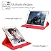 Fintie Rotating Case for iPad 6th / 5th Generation (2018/2017), iPad Air 2 / Air 1 (9.7 Inch) - 360 Degree Rotating Stand Cover Auto Sleep Wake, Red