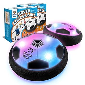 Let Loose Moose Hover Ball – Light Up Indoor Football 2 Pack w/ Foam Bumpers for 3-12 Year Old Boys and Girls – Games…