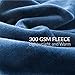 Bedsure Flannel Fleece Blanket - 300GSM NANOTEX Microfiber Blanket, Resists Spills & Releases Stains - All-Season Couch Blanket, Office Lap, Travel Camping Blanket - Twin 60