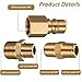 Mudder 5 Pieces 3/8 Inch Natural Gas Fitting for Propane Propane Hose Quick Disconnect Brass Pipe Fitting Hex Nipple 1/4 Inch Low Pressure Quick Disconnect or Connect for Blackstone Tabletop Grill