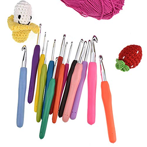 49Pcs Crochet Hooks Set, Knitting Needle Kit with Organizer Case, Soft Grip Crochets and Complete Accessories, Small Volume, Convenient to Carry - Thumbnail 5