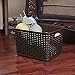 Sterilite Tall Plastic Weave Storage Basket, Bin Organization for Countertops, Classroom, Tabletops & Book Shelves for Crafts, Jewelry, Brown, 1-Pack