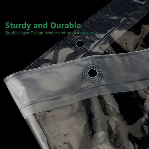 Shower Curtain Liner,Feagar Mold&Mildew Resistant Waterproof Anti-bacterial 72x72 Inch Eco-Friendly, PVC Free, Non Toxic,Odorless Bathroom Set for Bathtub or Shower Stall (Clear Transparent) - Thumbnail 4