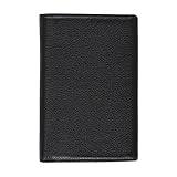 Genuine Leather RFID Blocking Passport Case No Skimming Currency Wallet