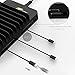 Charging Station 10 Ports USB Dock - 60W Multi-Port Stand Desktop Organizer with Built-in Retractable Cables Charges Multiple Devices for iPad, Samsung, Tablet, Kindle