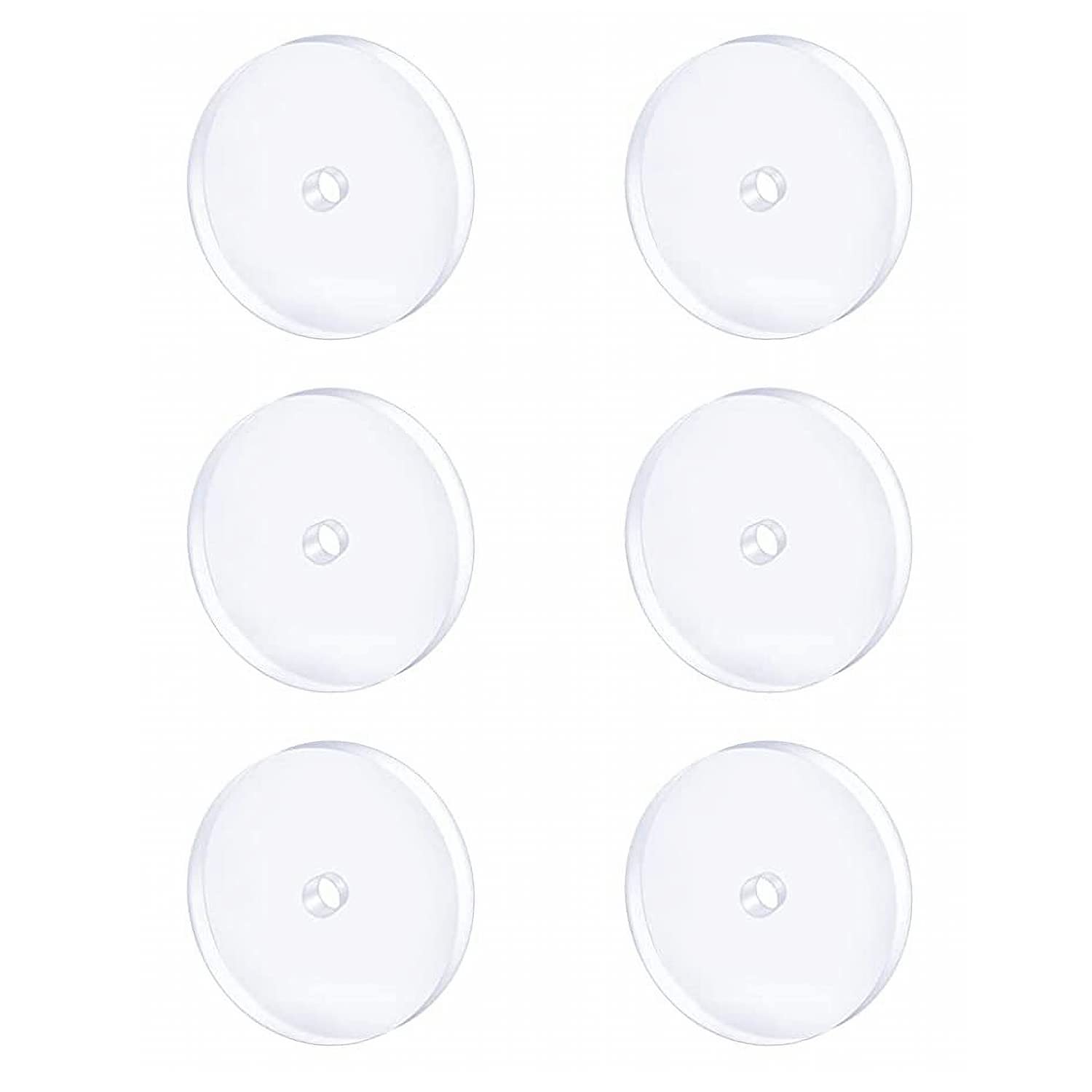 Decentraland 7MM 6PCS Clear Piercing Disc for Piercing Bump,Pressure Silicone Earrings for Keloids Healing Pads Belly Button Piercing Kit