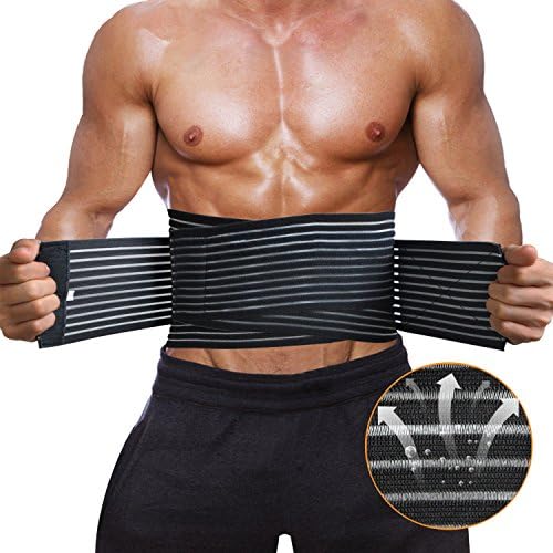 Lumbar Back Brace and Adjustable Back Support Belt for Men Women by DECEYO (Large)