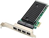 Gathukila 4 Port RJ45 PCI-E X1 Gigabit Network Card Intel 82576 Server LAN view 1
