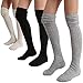 STYLEGAGA Winter Slouch Top Over The Knee High Wool Knit Socks