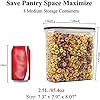 Cereal & Dry Food- Wildone Airtight Cereal Storage Containers Set of 8 [2.5L / 85.4oz] for Sugar, Flour, Snack, Baking…