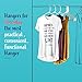 20 Standard Everyday White Plastic Hangers, Long Lasting Tubular Clothes Hangers, Value Pack of 20 Clothing Hangers. (20 Pack -, White)