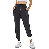 MAYSTEPPE Women's Fleece Lined Sweatpants, Sherpa Lined Winter Joggers with Pockets, Warm Thermal Lounge Pants
