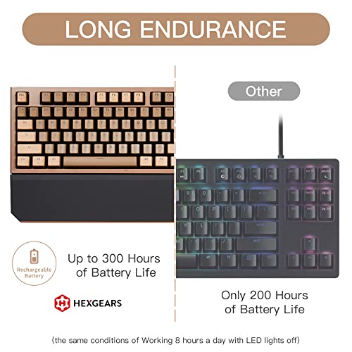 Hexgears X3 TKL 2.4ghz Wireless Mechanical Keyboard with Blue Kailh Box