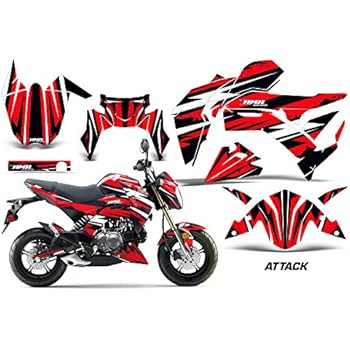 Kawasaki Z125 PRO 2017 MX Dirt Bike Graphic Kit Sticker Decals Z 125 ATTACK RED