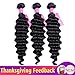 VRVOGUE Human Hair Brazilian Deep Wave 3 Bundles (14