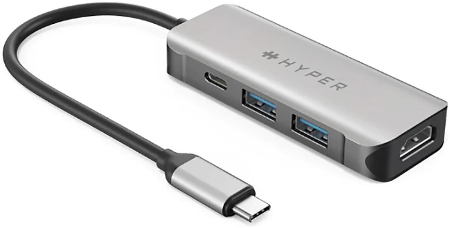 HyperDrive HD 4-in-1 USB-C Hub, Laptop Hub, USB C Adapter (HD41-GL)