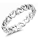 Oxford Diamond Co Plain Heart Band .925 Sterling Silver Ring Sizes 4-10