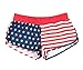 Calhoun USA American Flag Womens Printed Shorts (Multi, Medium)