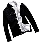 WUAI-Women Oversized Denim Coat Jean Jacket Winter Thick Warm Sherpa Fur Lined Denim Trucker Jacket